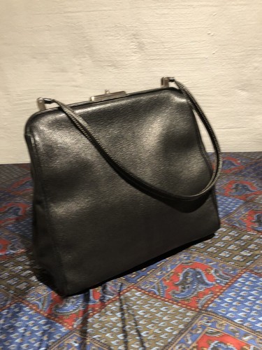 Borsa mano pelle nera - pelle,