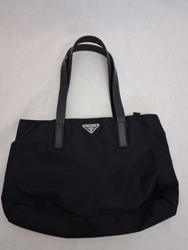Borsa prada tela nera con - in,