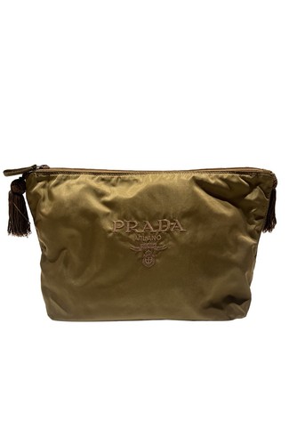 Prada borsa pochette marrone - borsa,